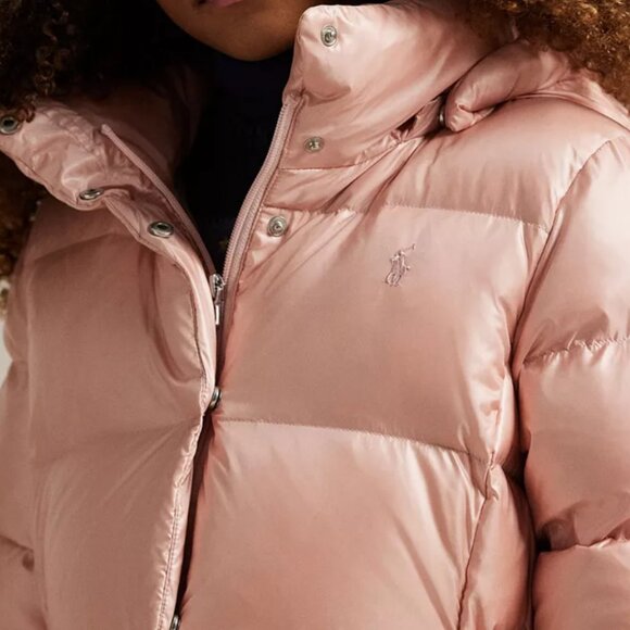 Ralph Lauren Metallic Down Hooded Long Jacket Girls size M - Picture 4 of 7